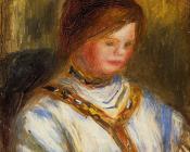 皮埃尔 奥古斯特 雷诺阿 : Woman in a Blue Blouse